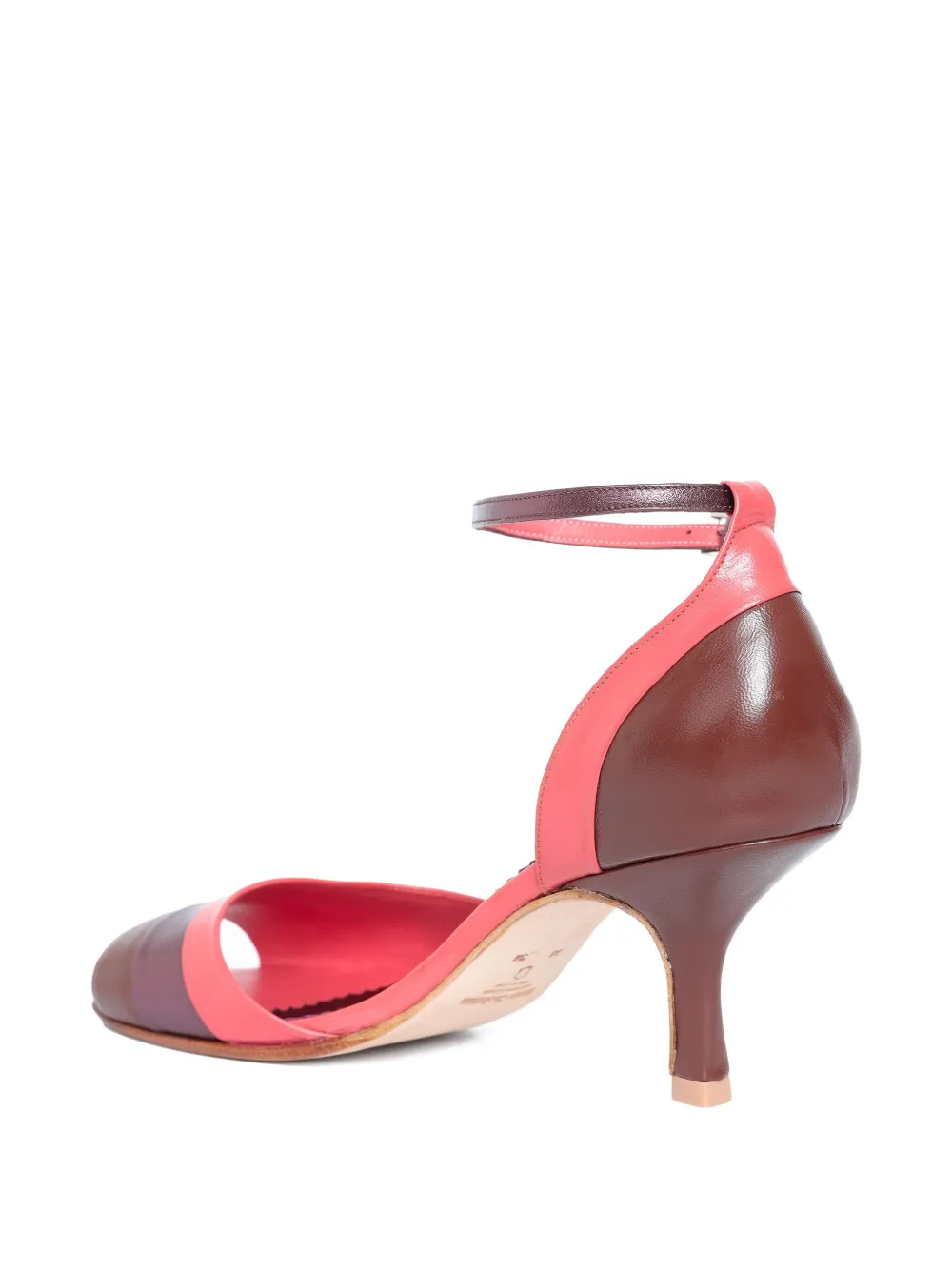 Sarah Chofakian 55mm Cartier leather ankle-strap sandals Pink