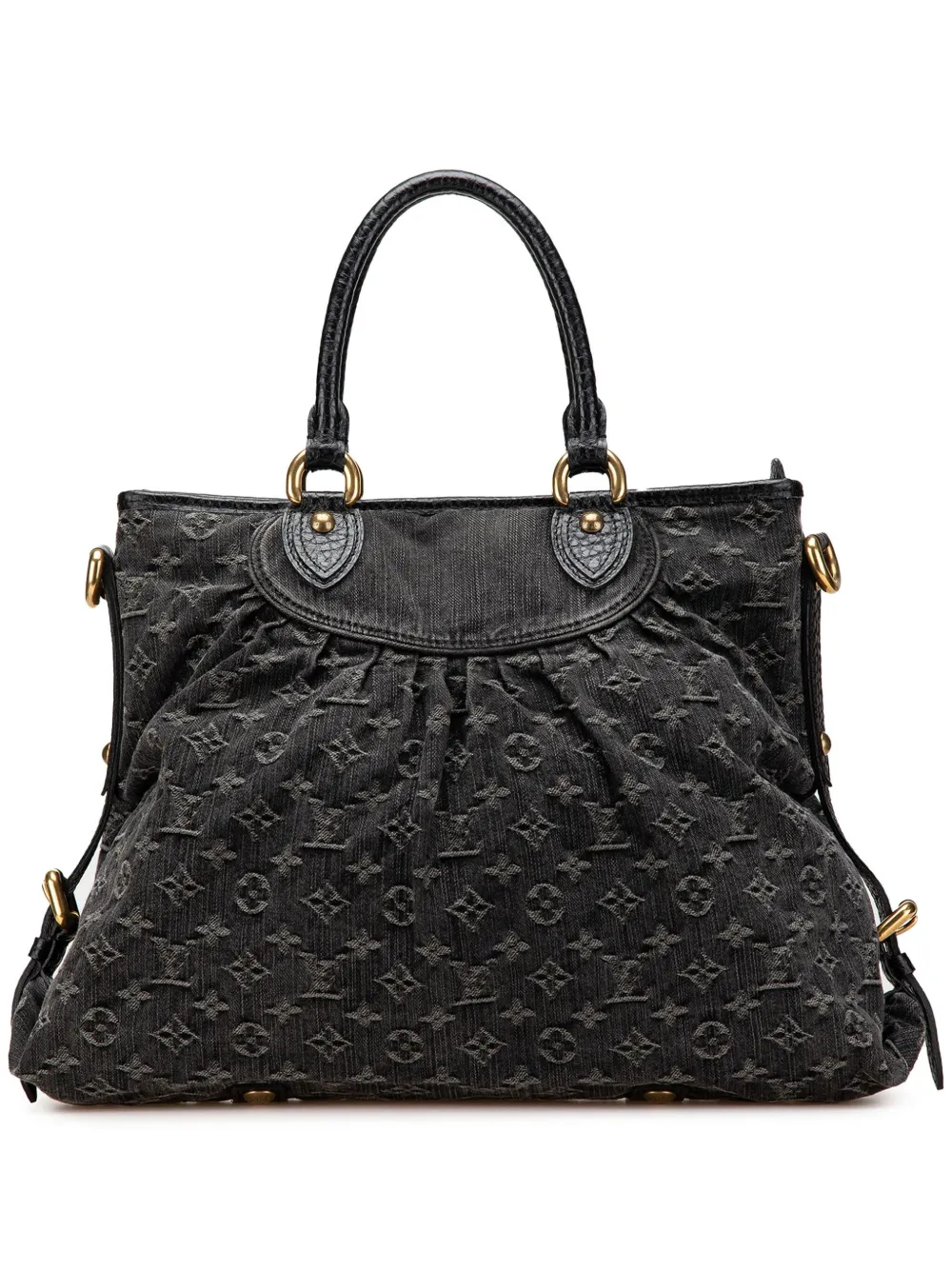 Pre-owned Louis Vuitton 2007 Monogram Denim Neo Cabby Gm Satchel