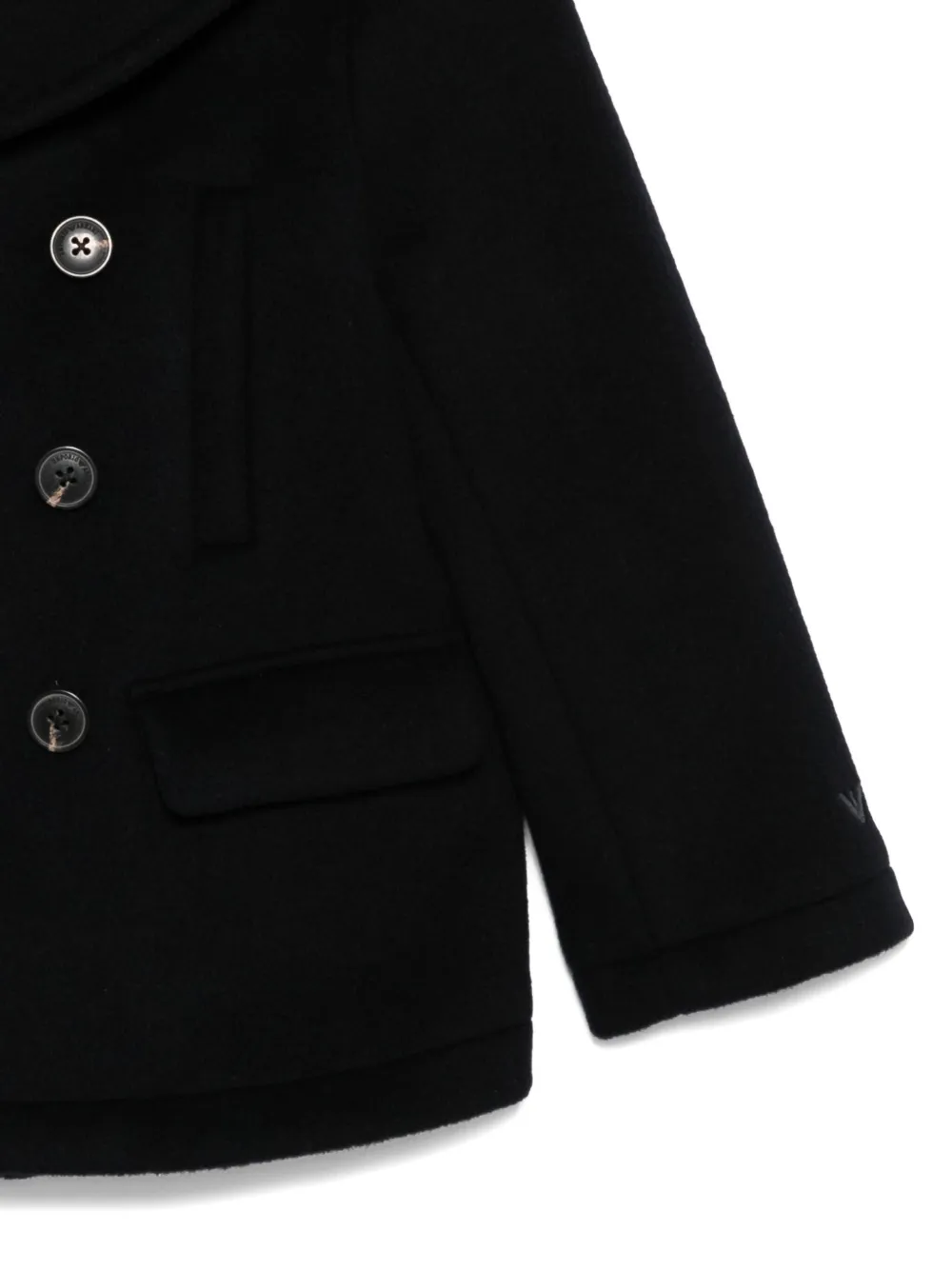Emporio Armani Kids double-breasted coat Blauw