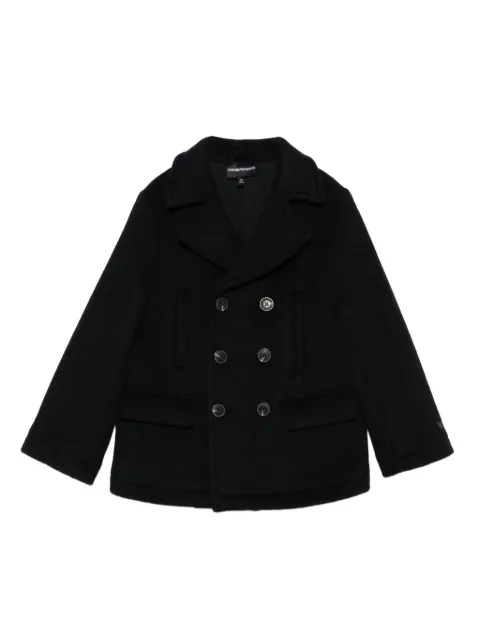 Emporio Armani Kids معطف بصفي أزرار
