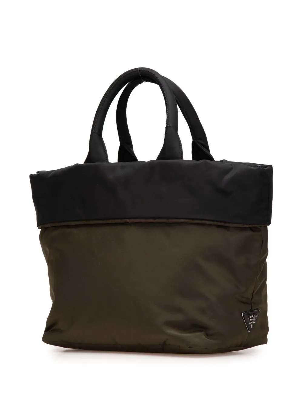 Pre-owned Prada 2000-2025 Tessuto Reversible Satchel