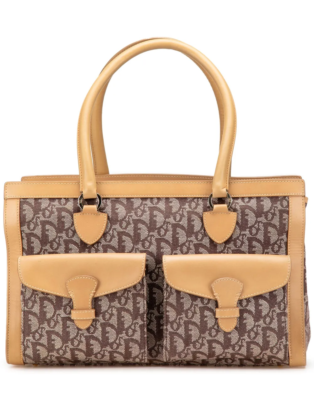 Christian Dior Pre-Owned 2002 ディオリッシモ トロッター キャンバス ダブルポケット ハンドバッグ - Christian Dior Pre-Owned 2002 ディオリッシモ トロッター キャンバス ダブルポケット ハンドバッグ -