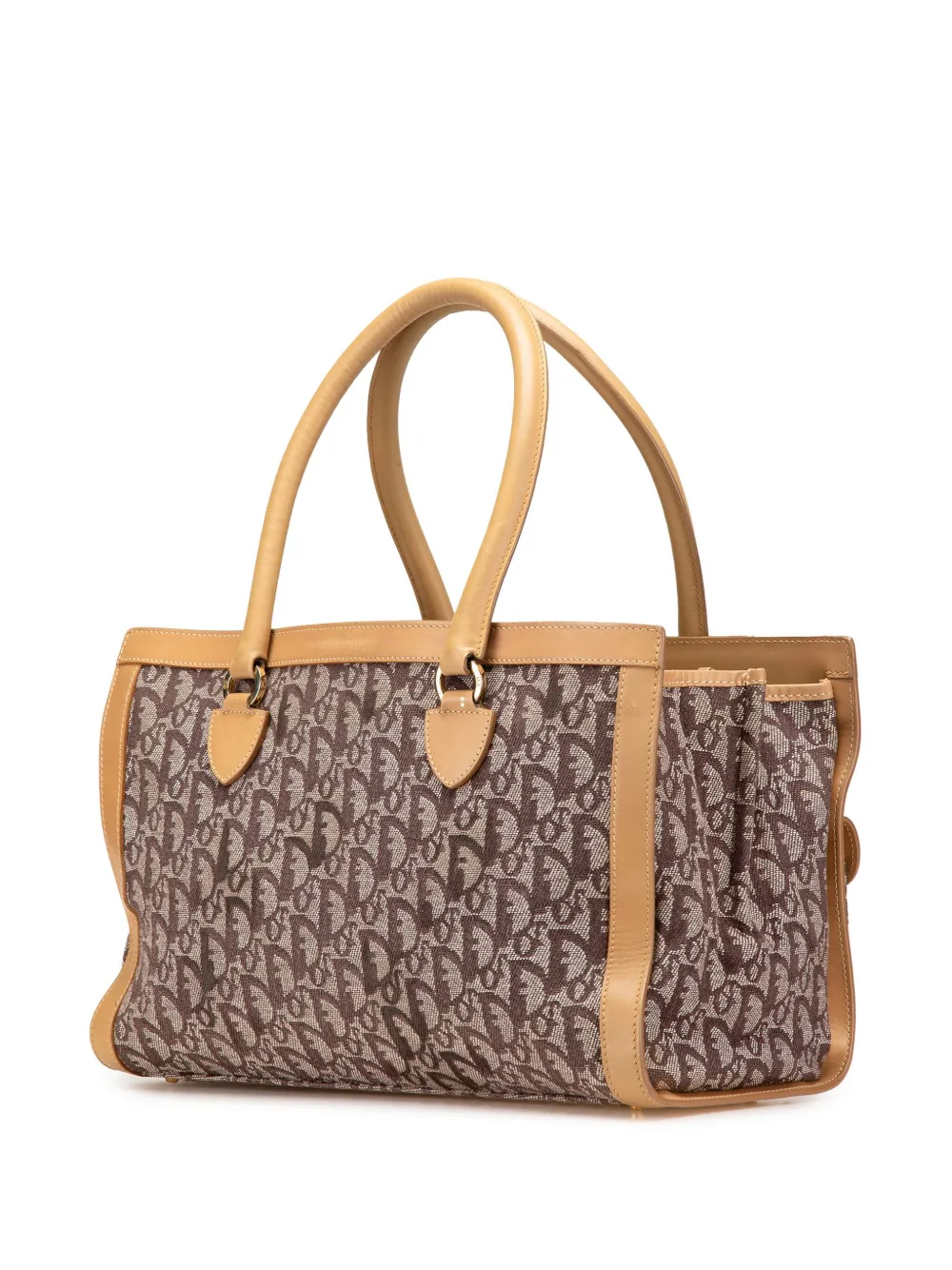 Pre-owned Dior 2002 Issimo Trotter Canvas Double Pocket Tote Bag