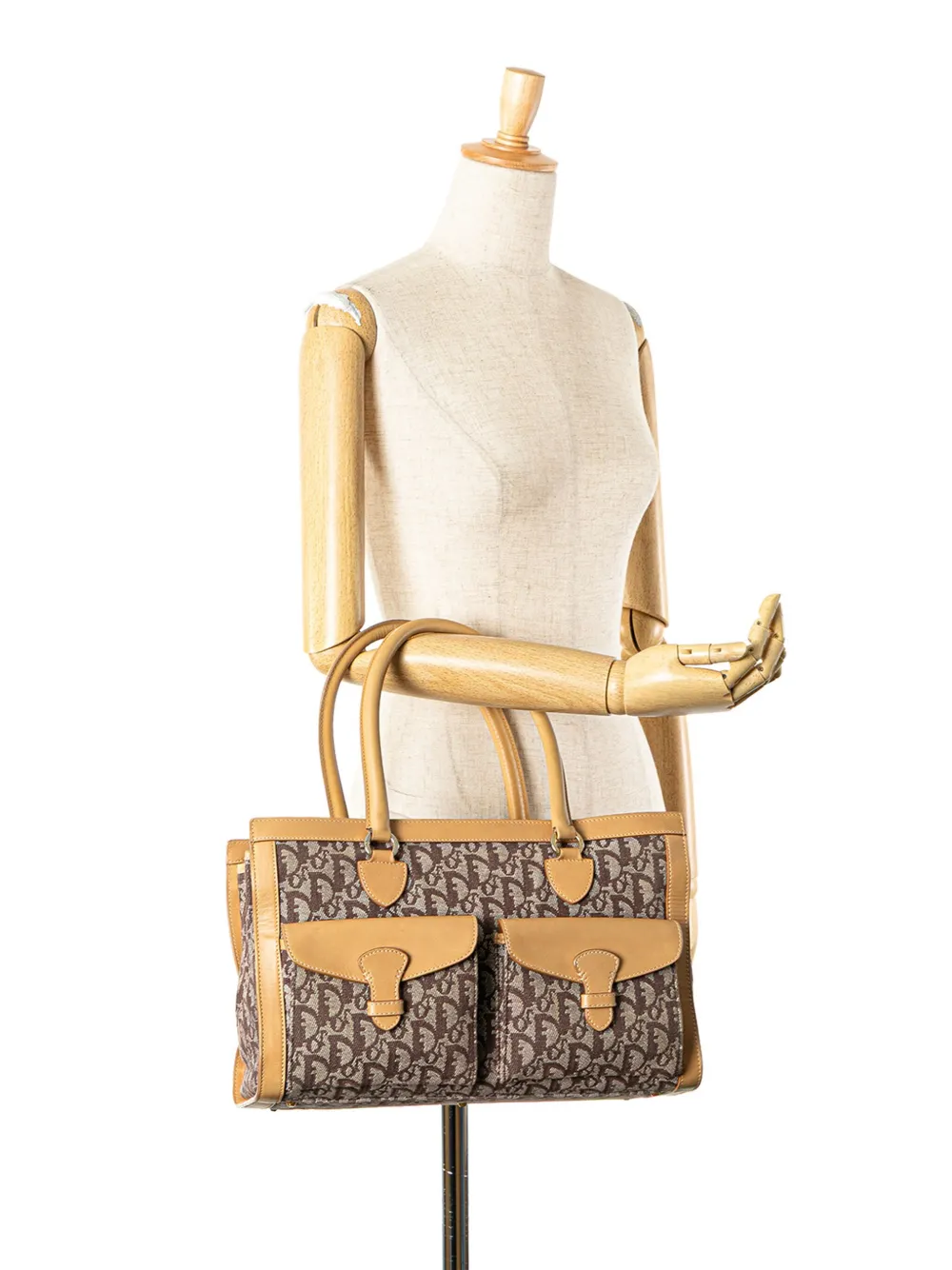 Pre-owned Dior 2002 Issimo Trotter Canvas Double Pocket Tote Bag
