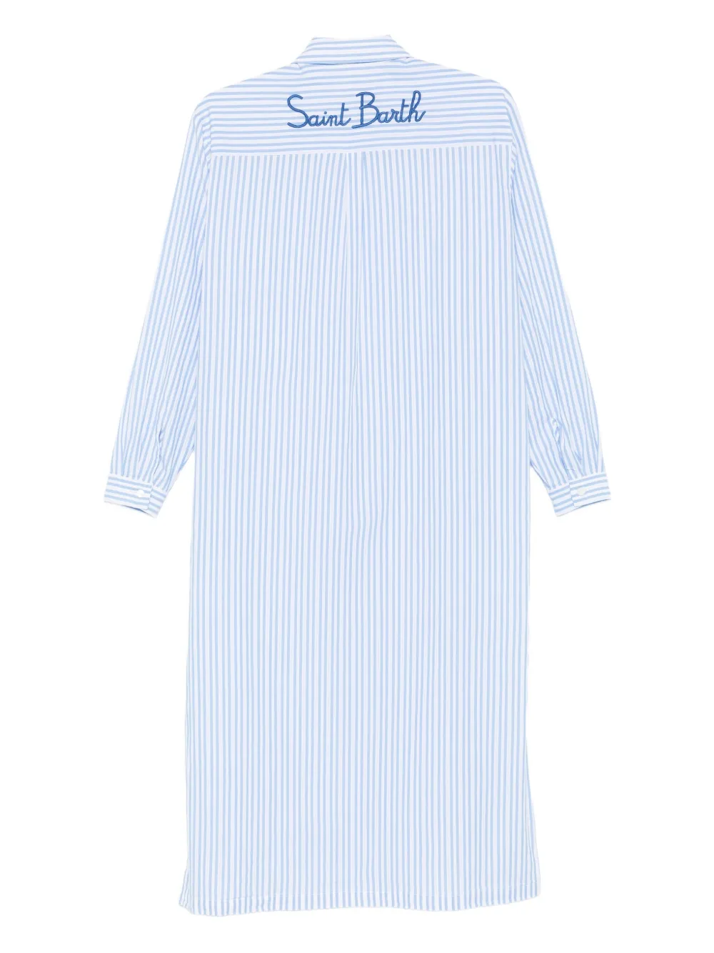 MC2 Saint Barth Adeline gestreepte midi-blousejurk Blauw