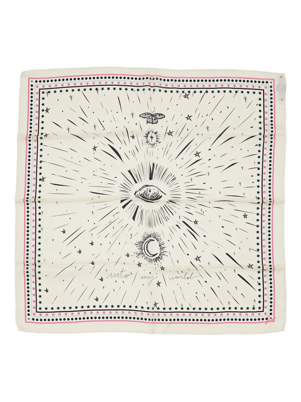 Gio Giovanni Gerosa celestial print square scarf - ニュートラル Gio Giovanni Gerosa celestial print square scarf - ニュートラル