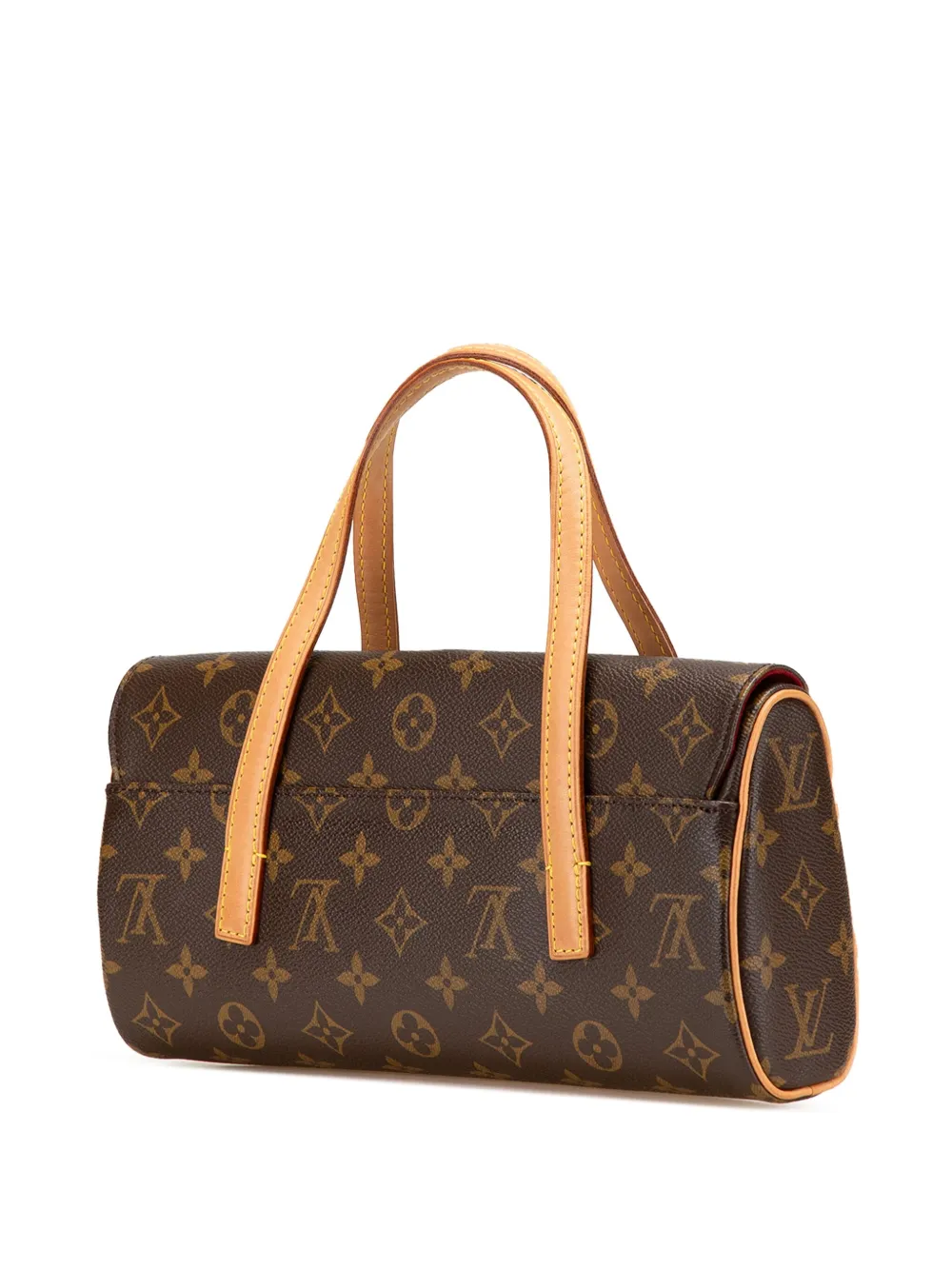 Pre-owned Louis Vuitton 2003 Monogram Sonatine Handbag In Brown