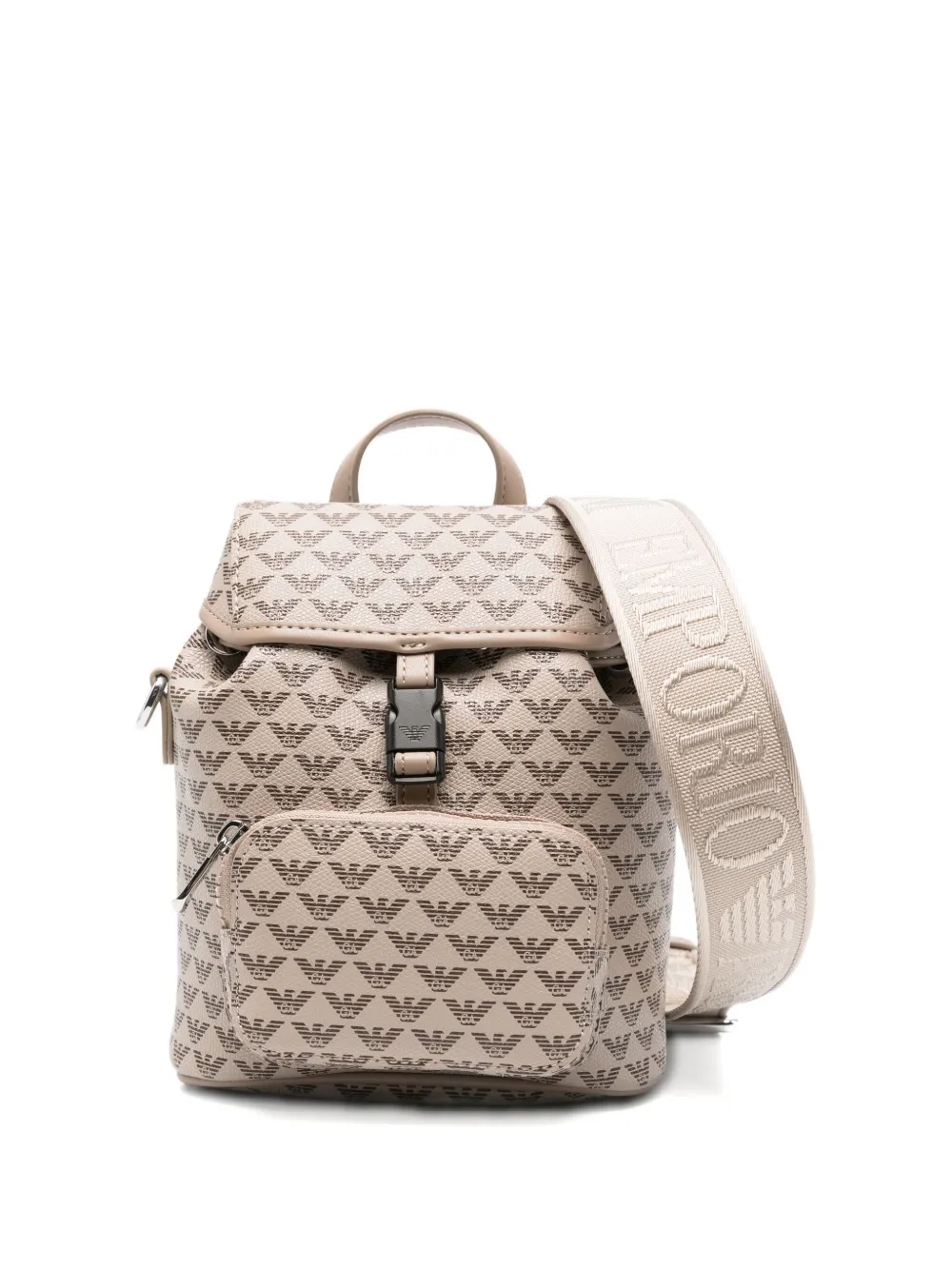 Emporio Ar i Kids eagle-motif drawstring backpack Bruin