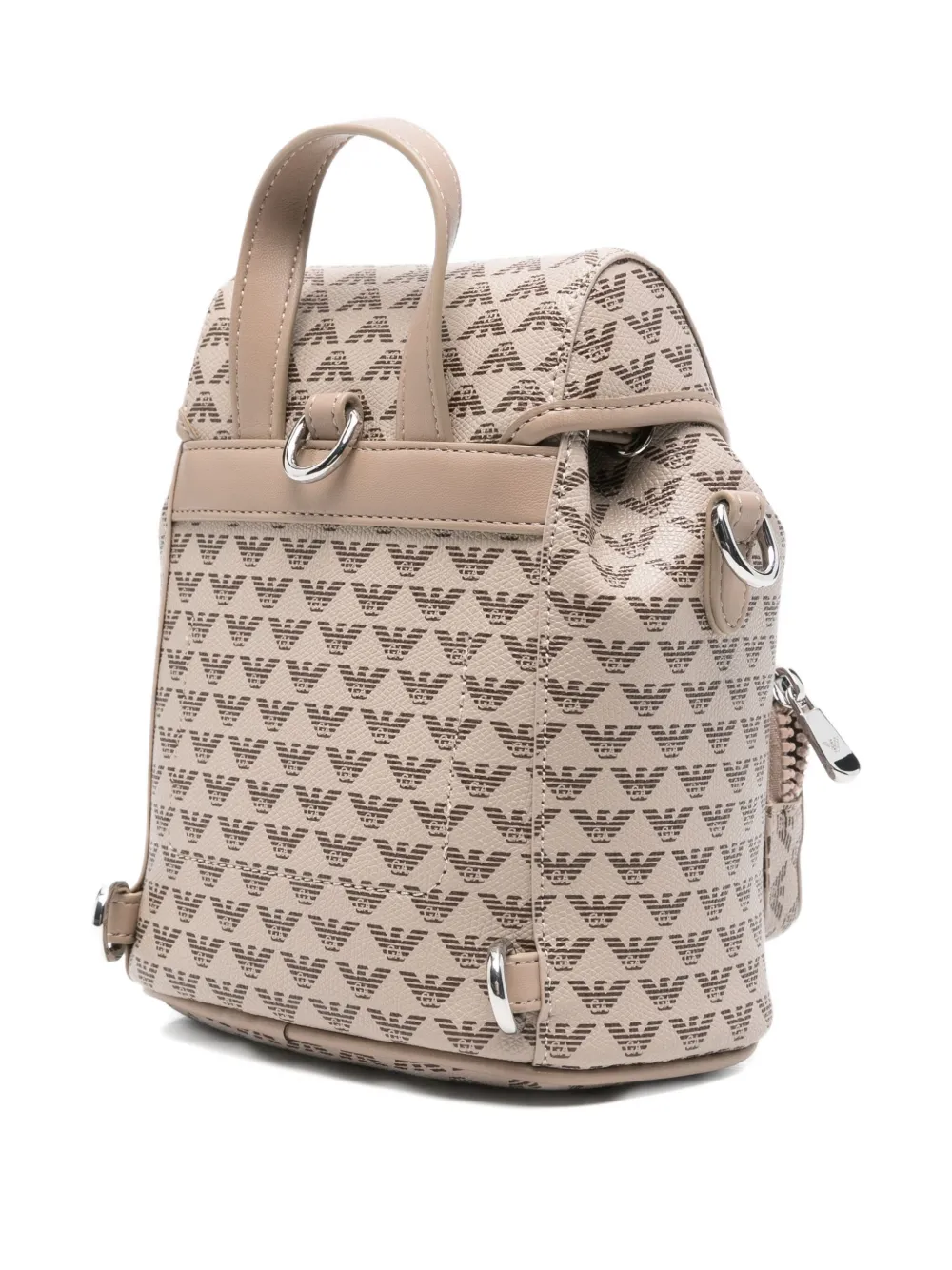 Emporio Armani Kids eagle-motif drawstring backpack Bruin