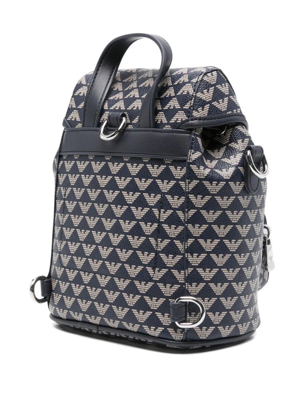 Emporio Armani Kids eagle-motif drawstring backpack Blauw