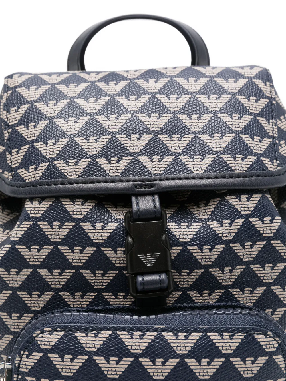Emporio Armani Kids eagle-motif drawstring backpack Blauw