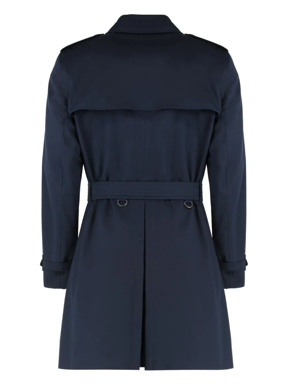 Burberry double-breasted epaulettes trench coat Blauw