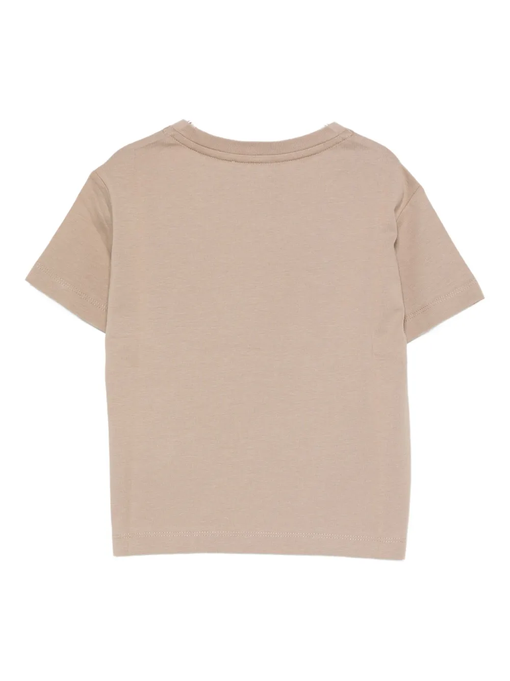 Emporio Armani Kids Katoenen T-shirt met logopatch Beige