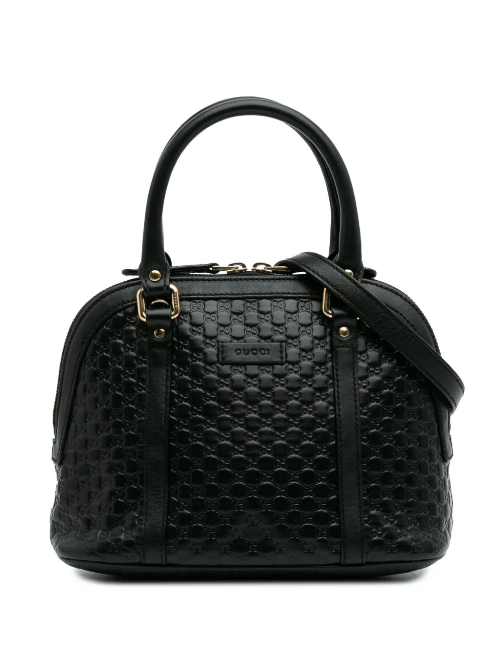 Pre-owned Gucci 2016-2024 Mini Microssima Dome Satchel