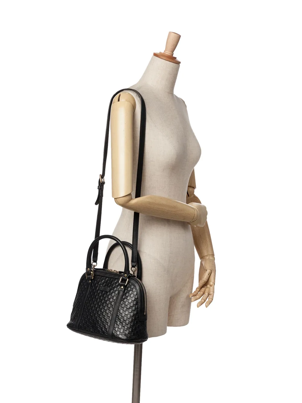 Pre-owned Gucci 2016-2024 Mini Microssima Dome Satchel