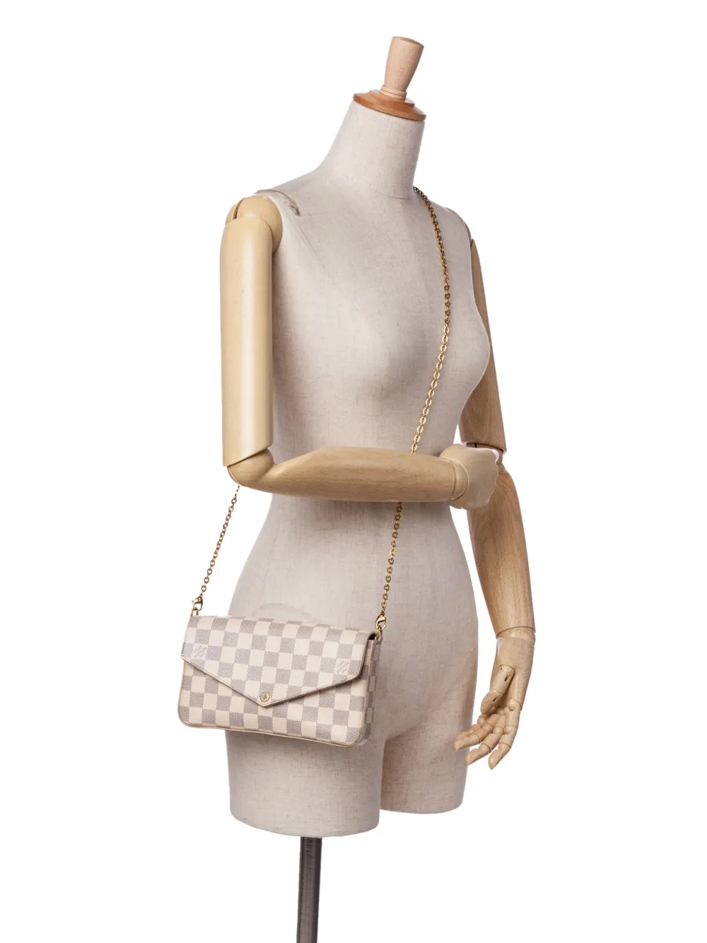 Louis Vuitton Pre-Owned 2020 Damier Azur Pochette Felicie crossbody bag | Pre-Owned | Image 2