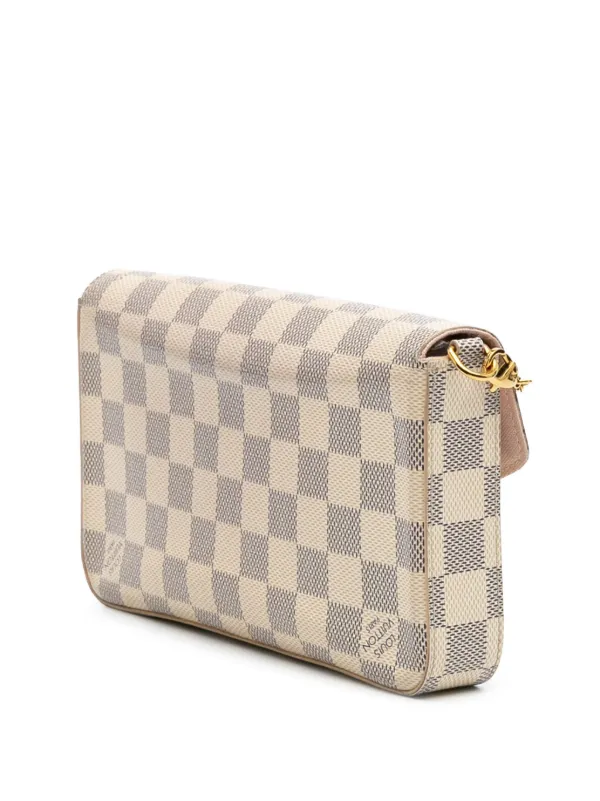 Louis Vuitton Pre-Owned 2020 Damier Azur Pochette Felicie Crossbody Bag  White FARFETCH PH