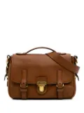 Prada Pre-Owned 2000-2024 Vitello Daino Push Lock Double Buckle Messenger Bag satchel - Brown