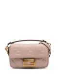 Fendi Pre-Owned 2000-2010 Mini Zucca Embossed Leather Baguette satchel - Pink