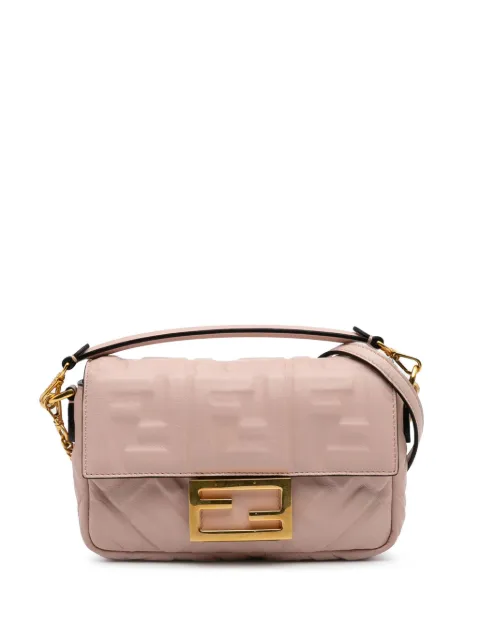 Fendi Pre-Owned شنطة 'باغيت' جلد صغيرة بنقش زوكا وحمالة كتف 2000-2010