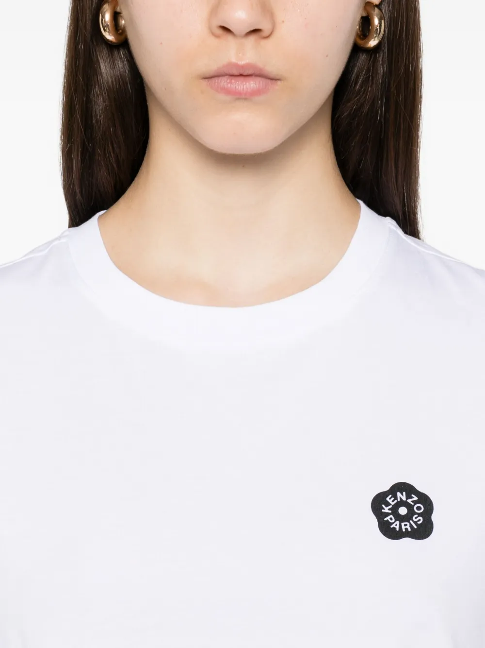 Kenzo Boke Flower 2.0. T-shirt met borduurwerk Wit