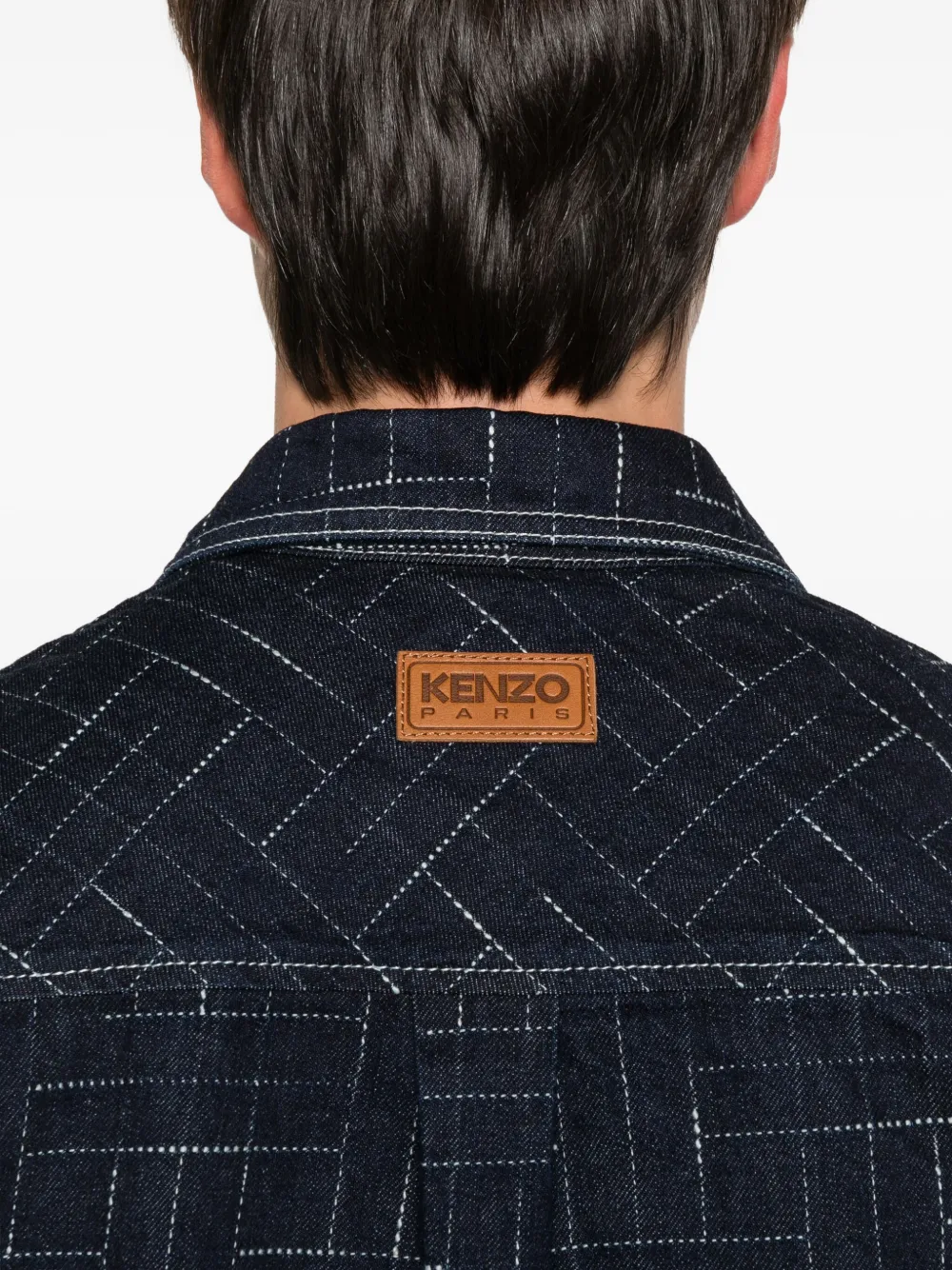 Kenzo Overhemd met geometrisch patroon Blauw