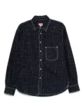 Kenzo geometric-pattern cotton shirt - Blue