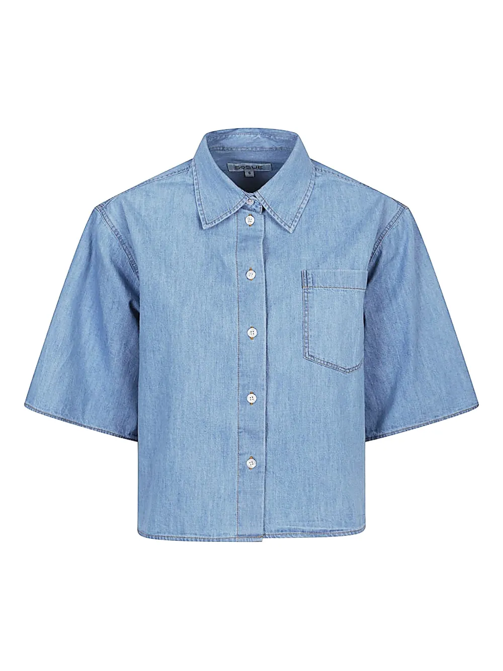 SoSUE chest-pocket short-sleeve shirt | Blue | Image 1