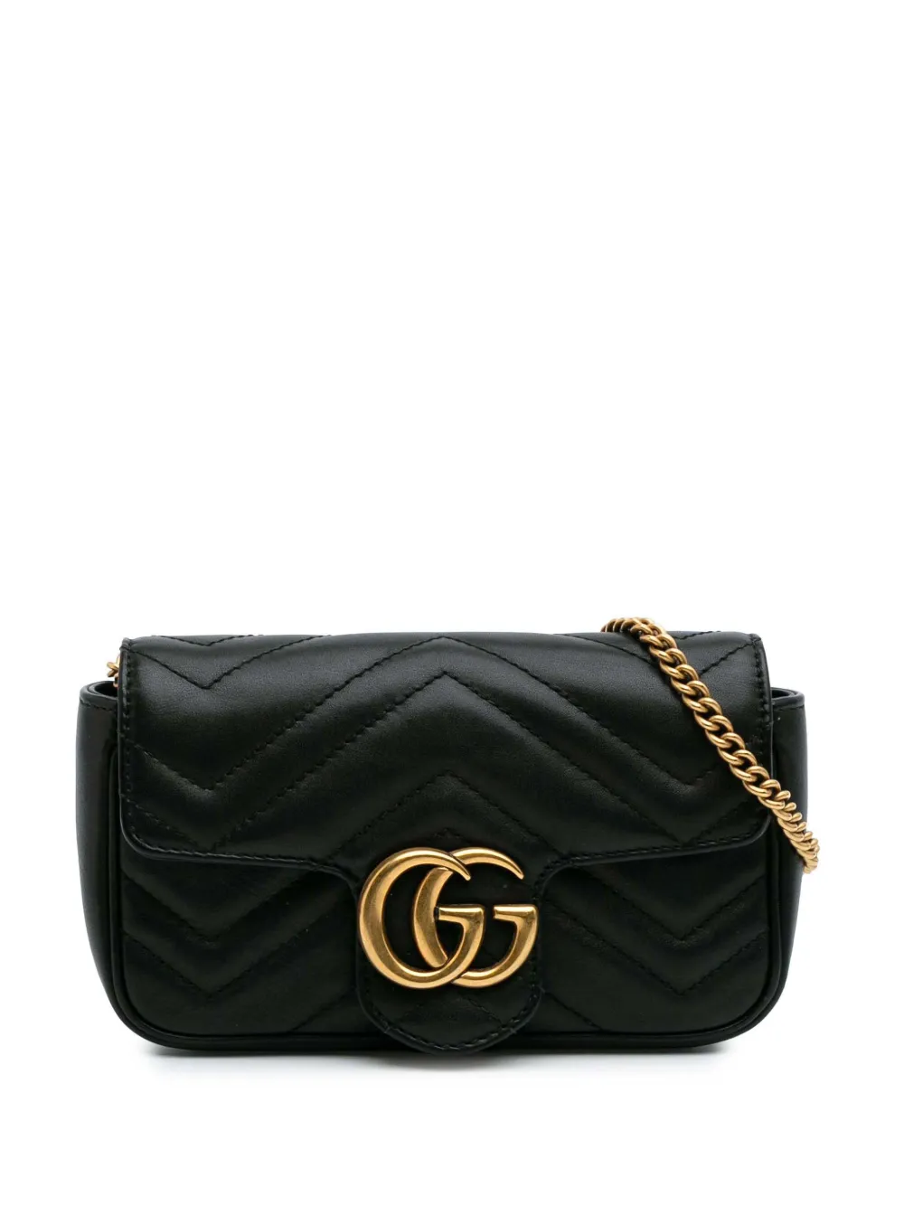 Gucci Pre-Owned 2016-2025 Super Mini GG Marmont Matelasse Leather Flap Gucci Pre-Owned 2016-2025 Super Mini GG Marmont Matelasse Leather Flap