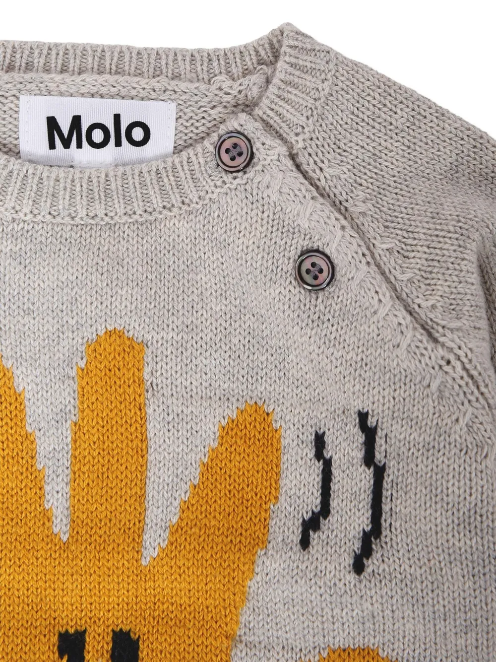 Molo Bless trui met smileyprint Grijs
