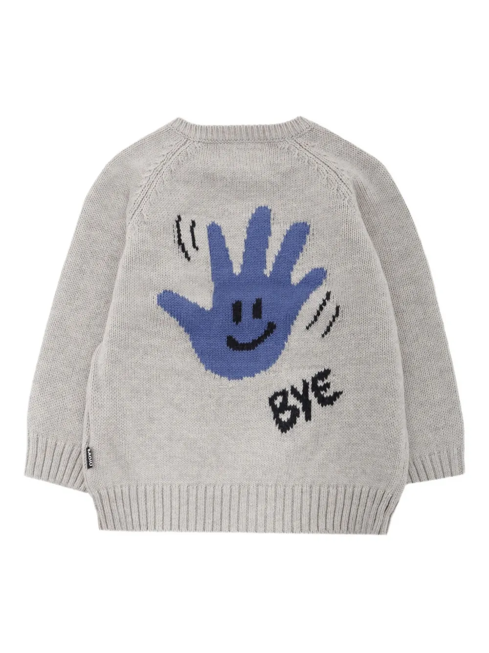 Molo Bless trui met smileyprint Grijs
