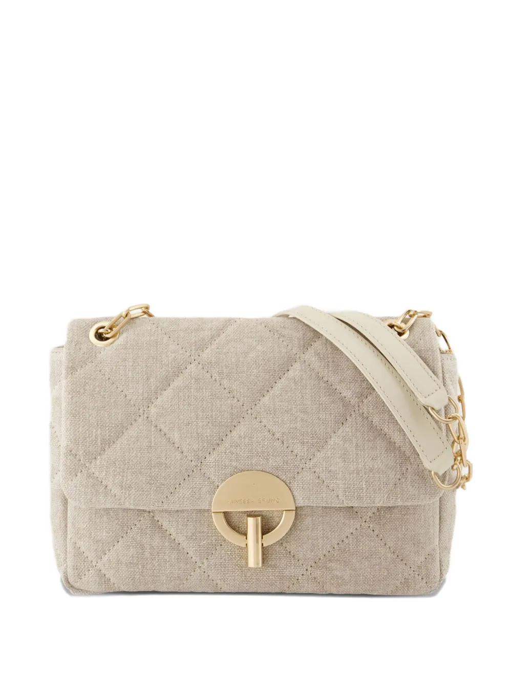 Vanessa Bruno Linen Quilted Shoulder Bag