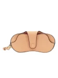 Valextra leather-trimmed glasses case - Neutrals
