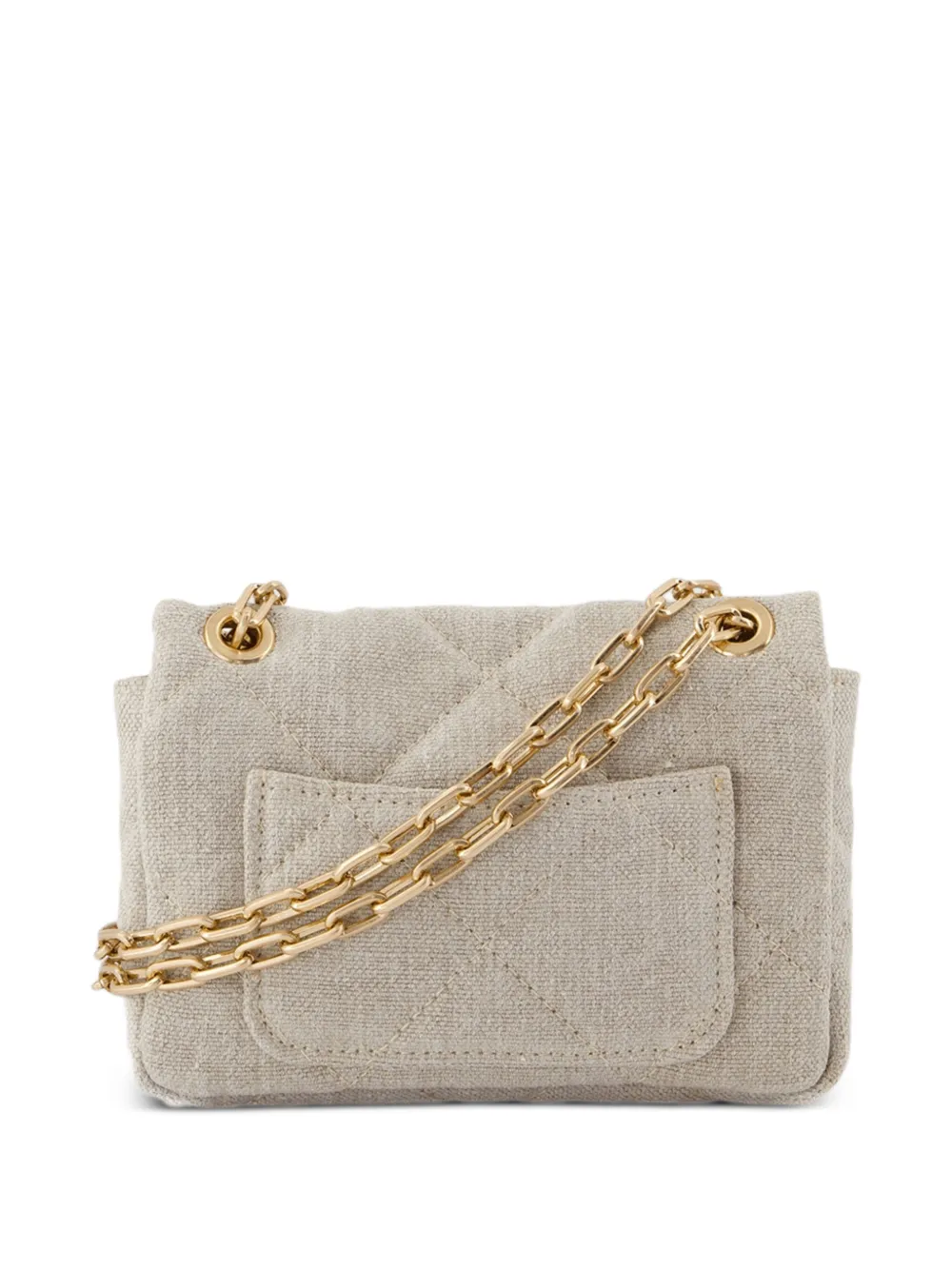 Vanessa Bruno Linnen gewatteerde schoudertas - Beige