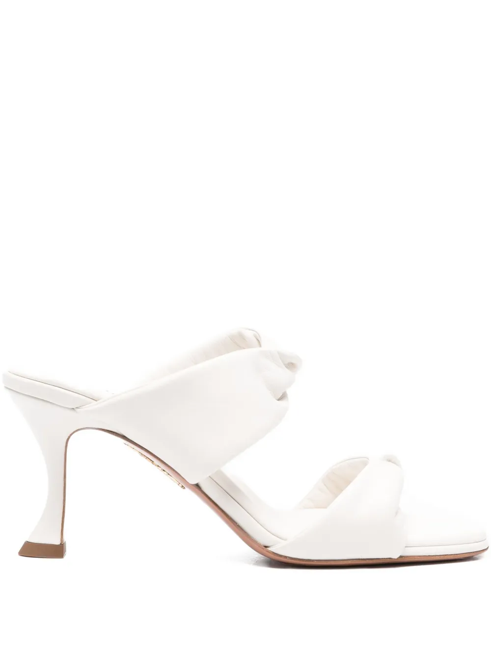Aquazzura 80mm Twist leather sandals White