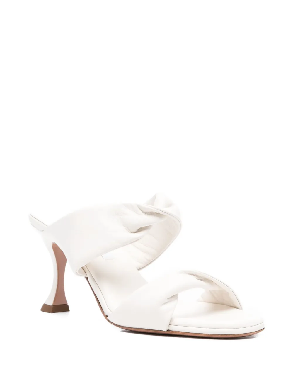 Aquazzura 80mm Twist leather sandals White