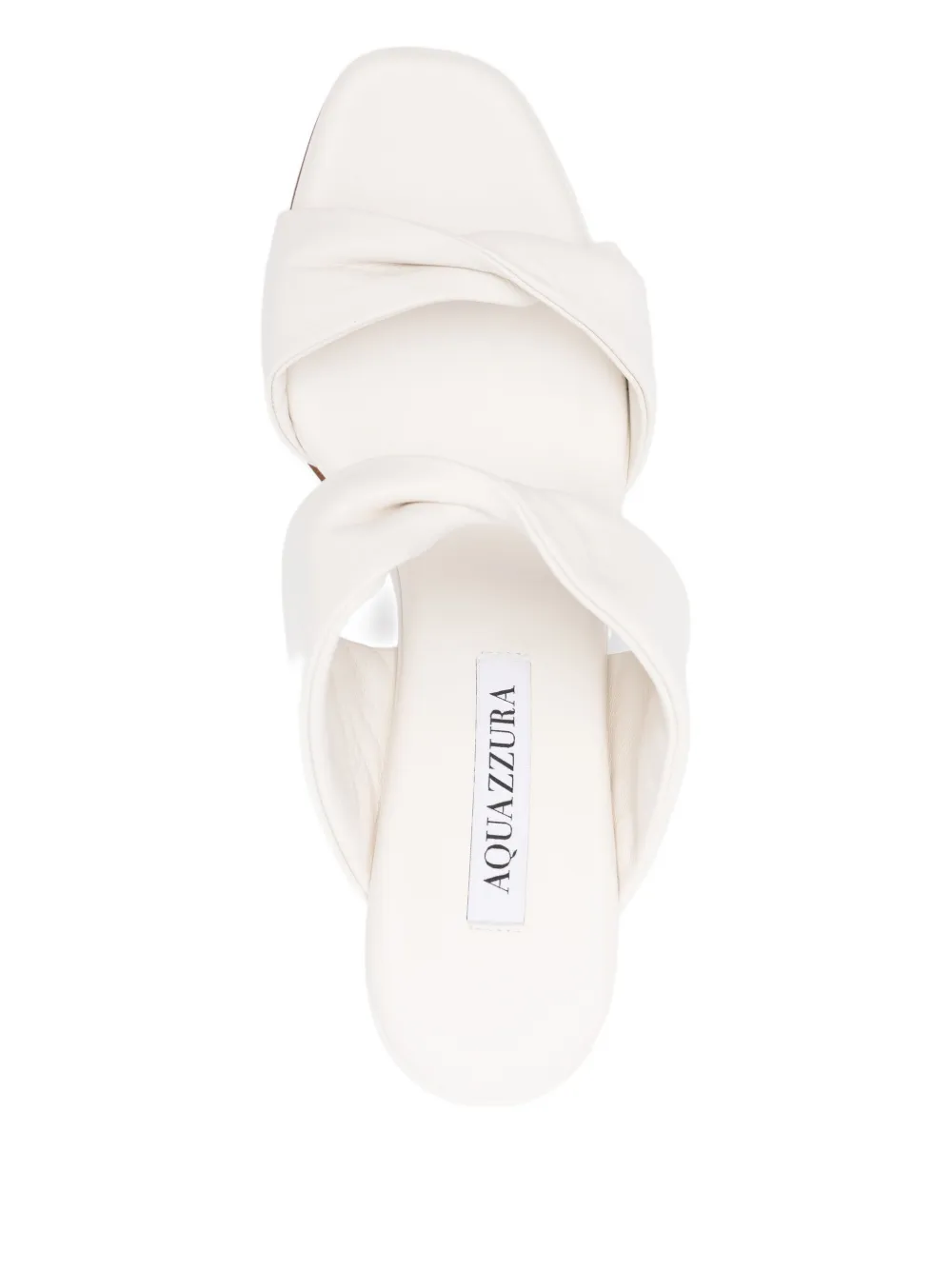 Aquazzura 80mm Twist leather sandals White