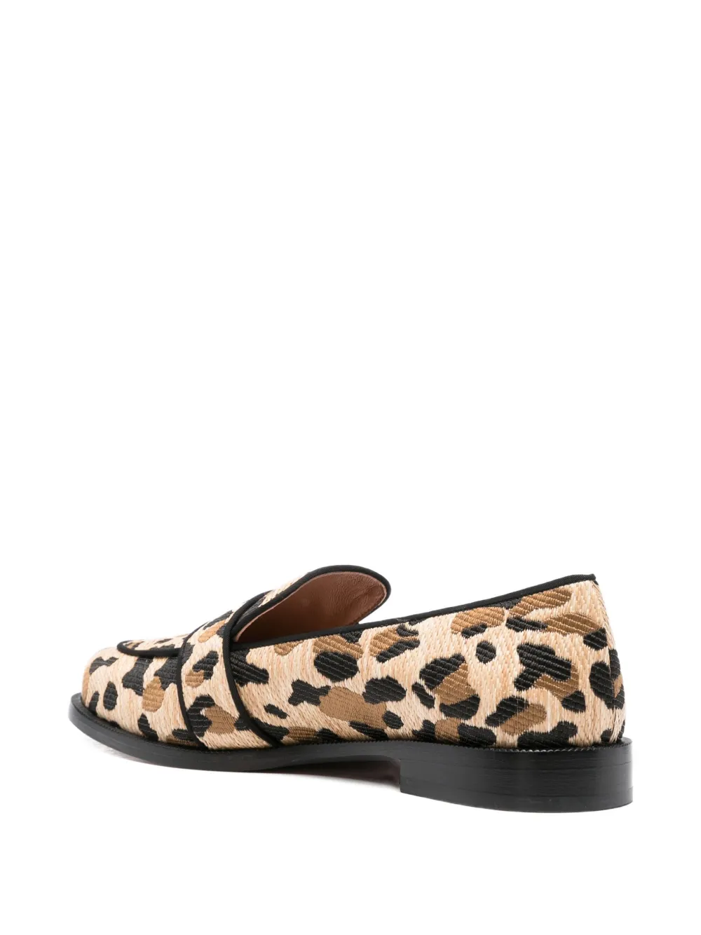 Aquazzura leopard-print loafers Neutrals
