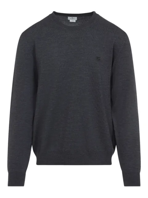 ETRO Pegasus-embroidered crew-neck sweater