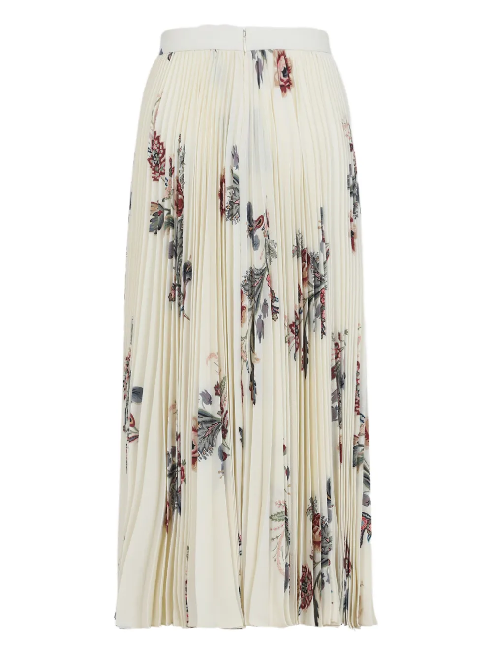 ETRO pleated floral-print skirt Beige