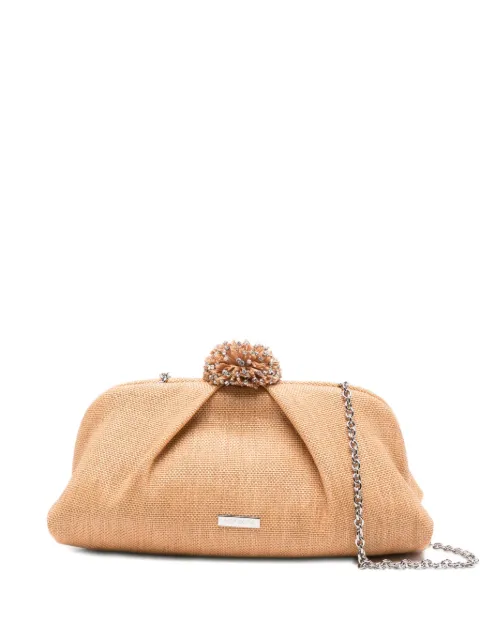 Aquazzura Movida crystal-embellished clutch