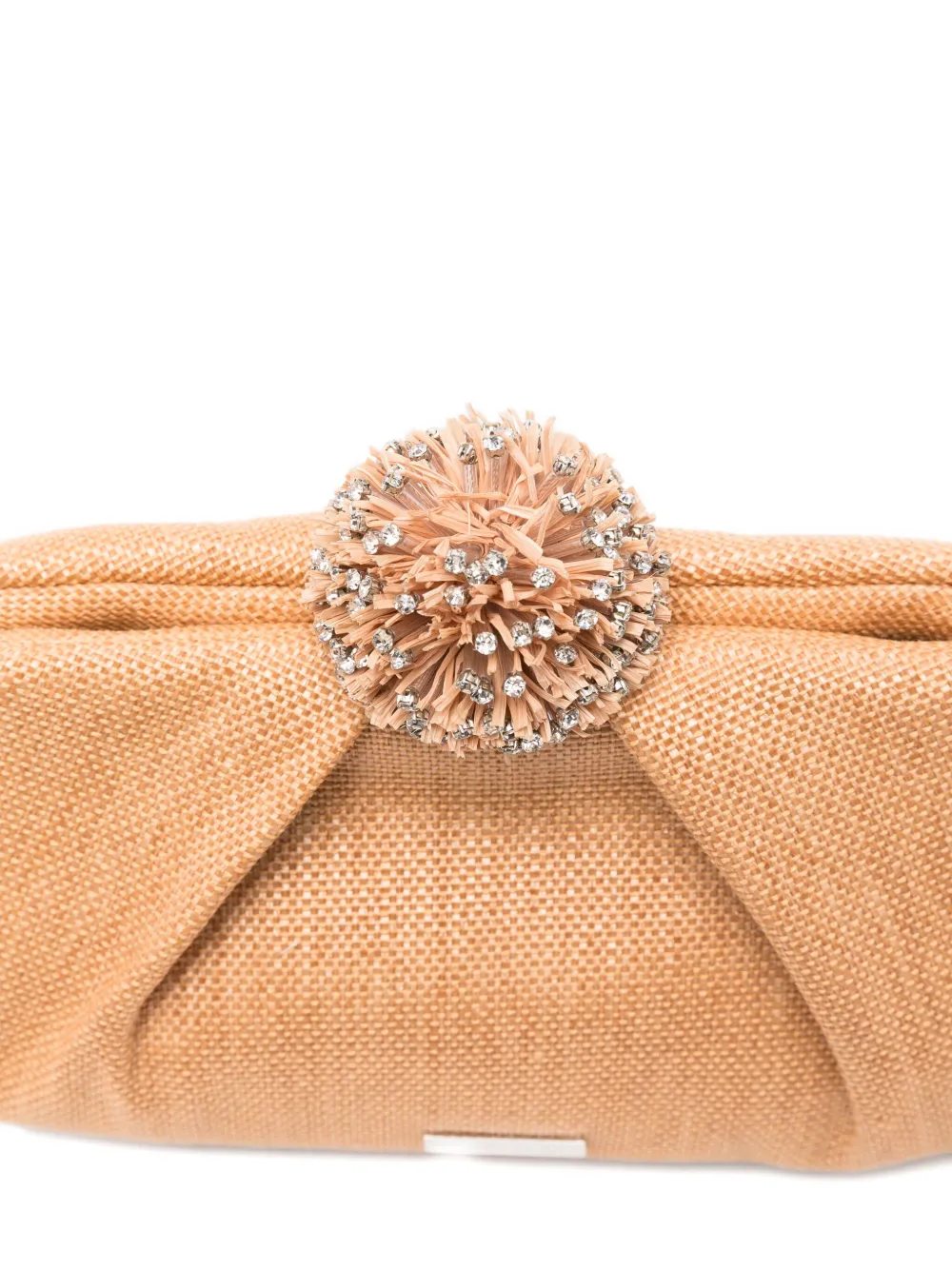 Aquazzura Movida clutch verfraaid met kristallen Beige