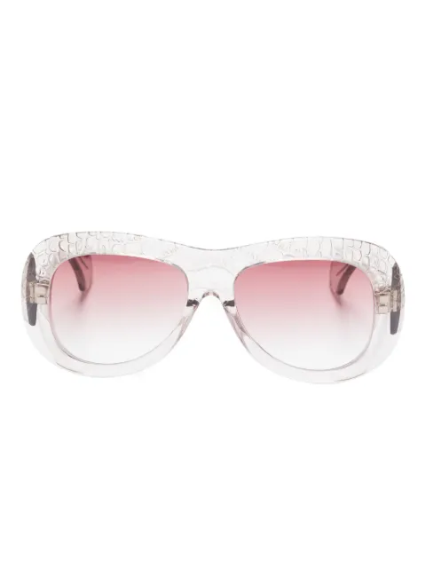 Aquazzura Bella 41 textured-frame sunglasses