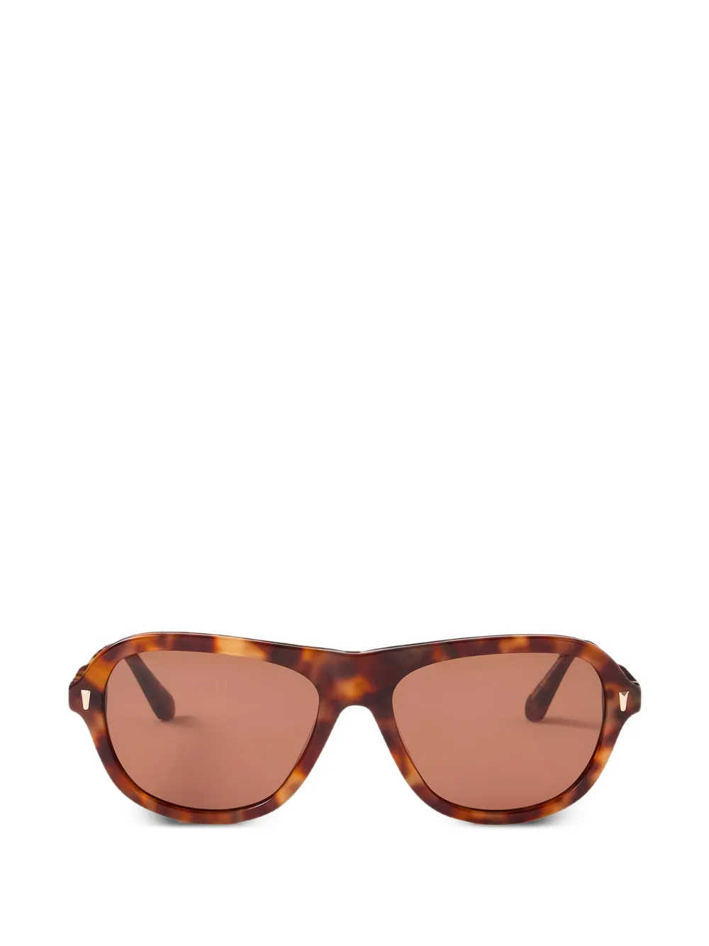 SANDRO tortoiseshell-effect pilot sunglasses - Marrone