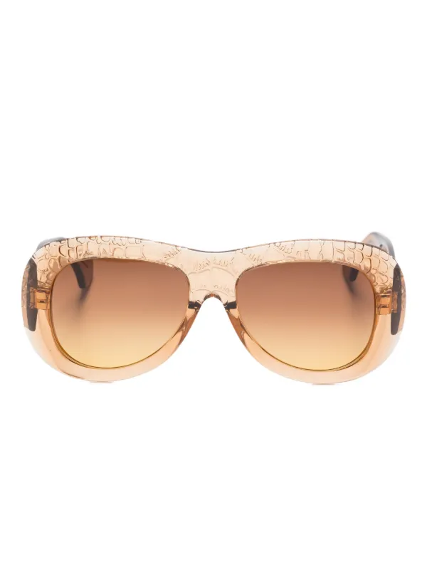Aquazzura Bella 43 Sunglasses in Brown