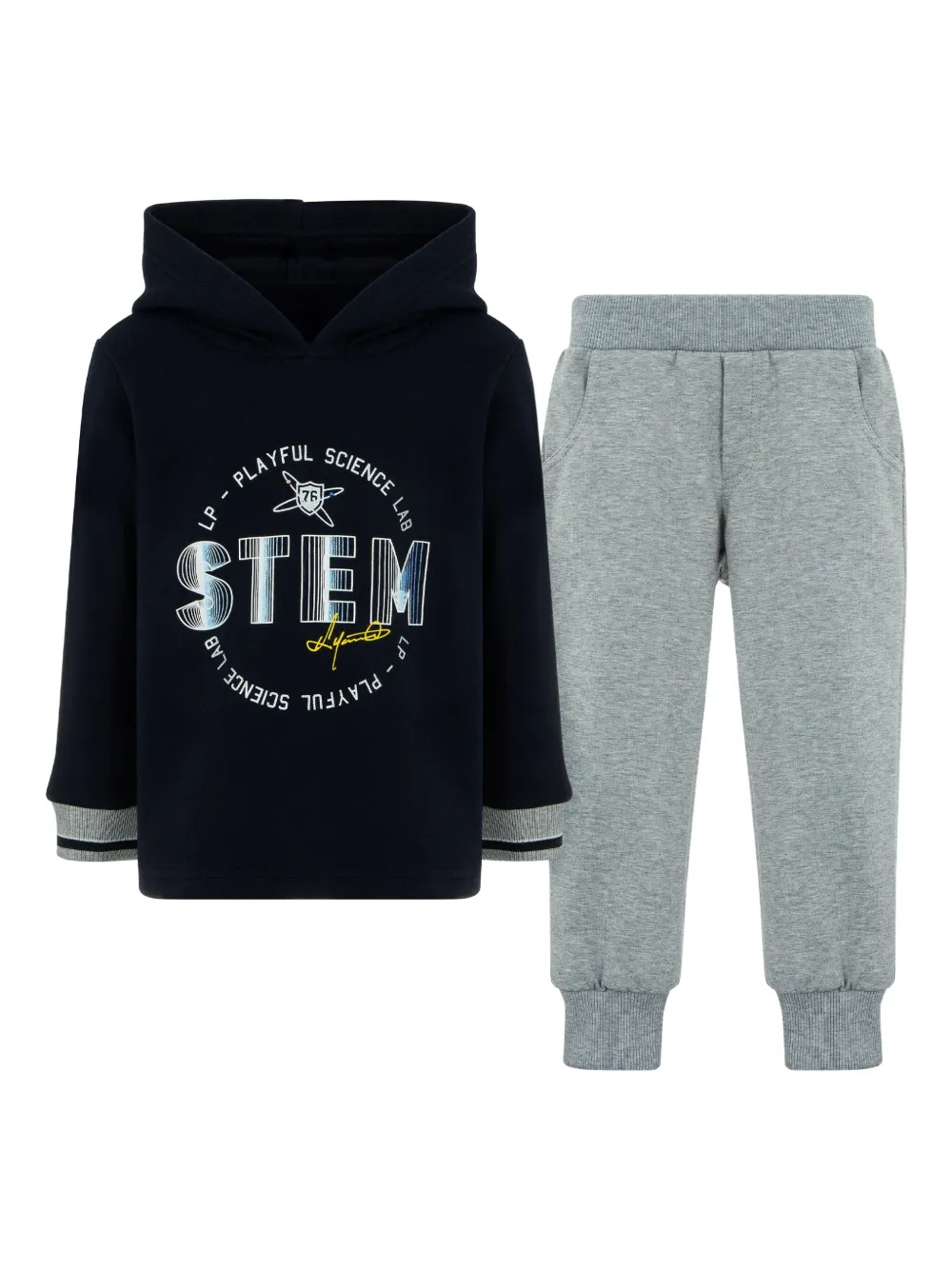 Lapin House Stem-print hooded tracksuit | Black | Image 1