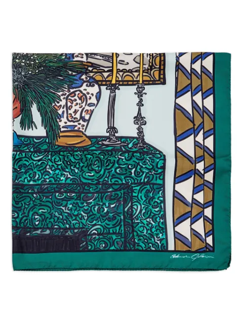 EDOARDO GALLORINI fireplace-print scarf
