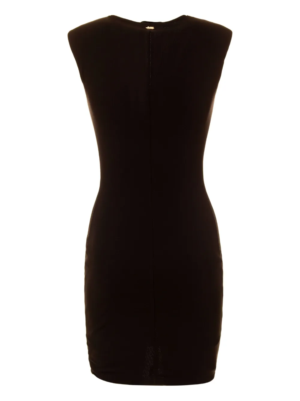 Just Cavalli zip-front ruched dress Zwart