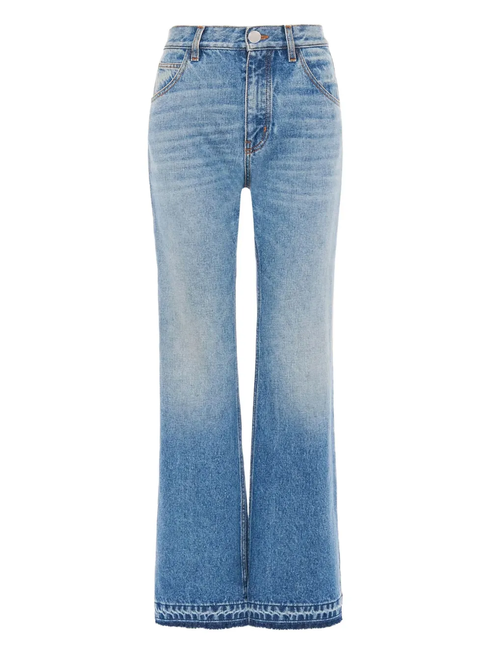 Chloé frayed-hem flared jeans Blauw
