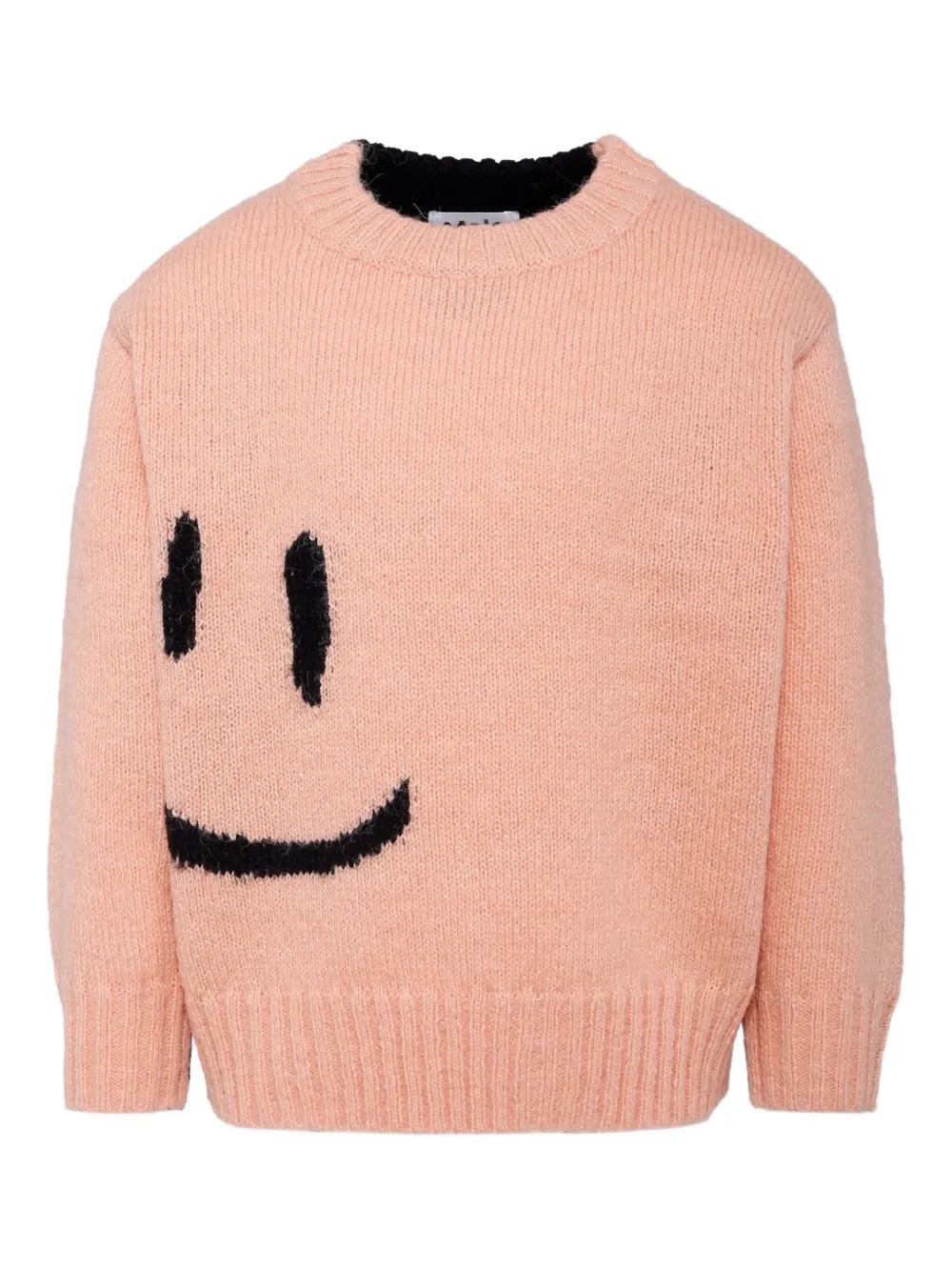 Molo Trui met smiley-face jacquard Roze
